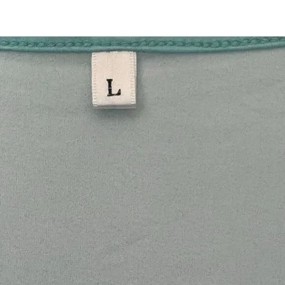 WNEEDU Casual Dress Mock Button Down Knee Length Size Large Pockets Aqua - Picture 5 of 5